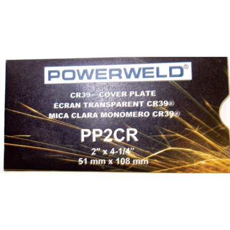 POWERWELD Clear Polycarbonate Cover Lens, 2" x 4-1/4" with CR-39 PP2CR